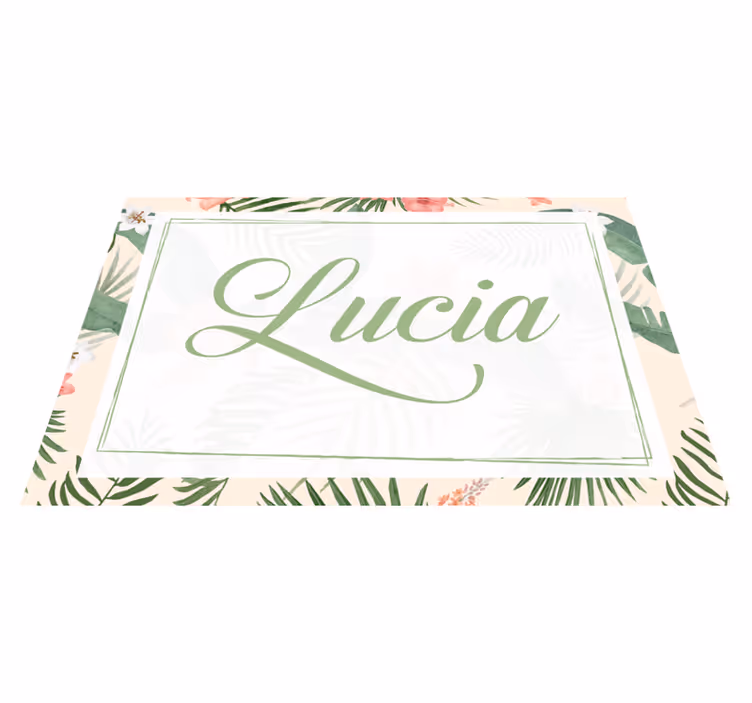 Customizable placemat floral name design - TenStickers