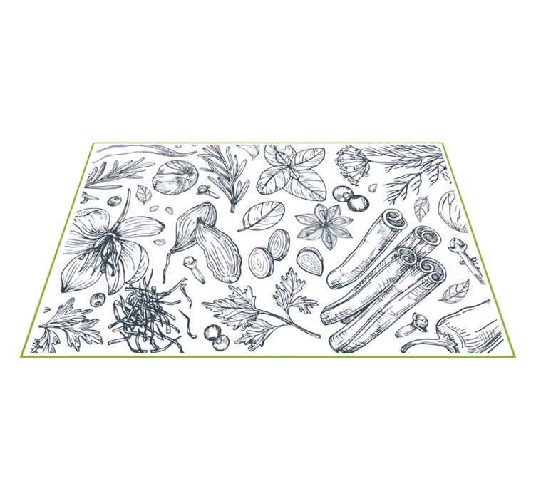 Herbes textured placemats - TenStickers