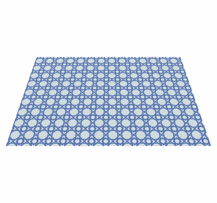 Blue and white ethnic tile textured placemats - TenStickers