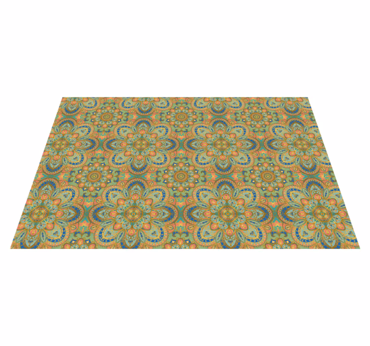 Multicolour tile design textured placemats - TenStickers