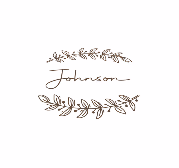 Customizable placemat elegant leafy design - TenStickers