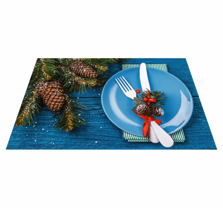 Table place setting Christmas placemats - TenStickers