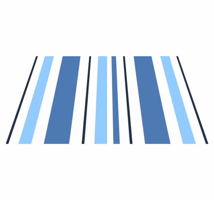 Modern placemat striped blue design - TenStickers