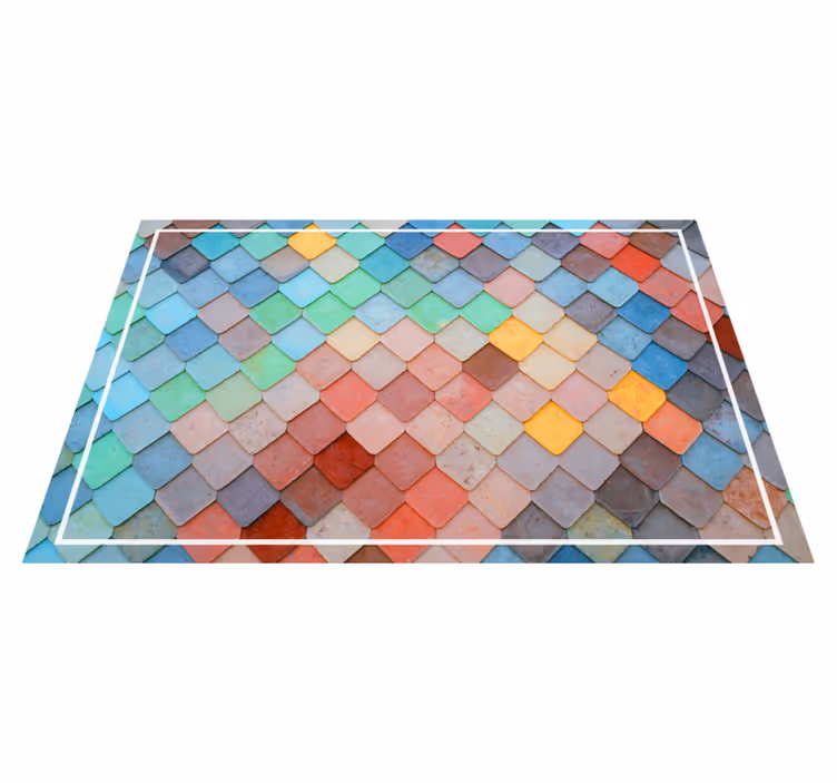 Colorful tile pattern placemat - TenStickers