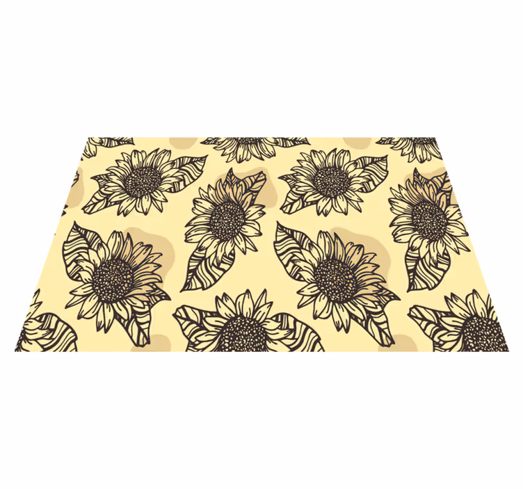 Original placemat sunflower design art - TenStickers
