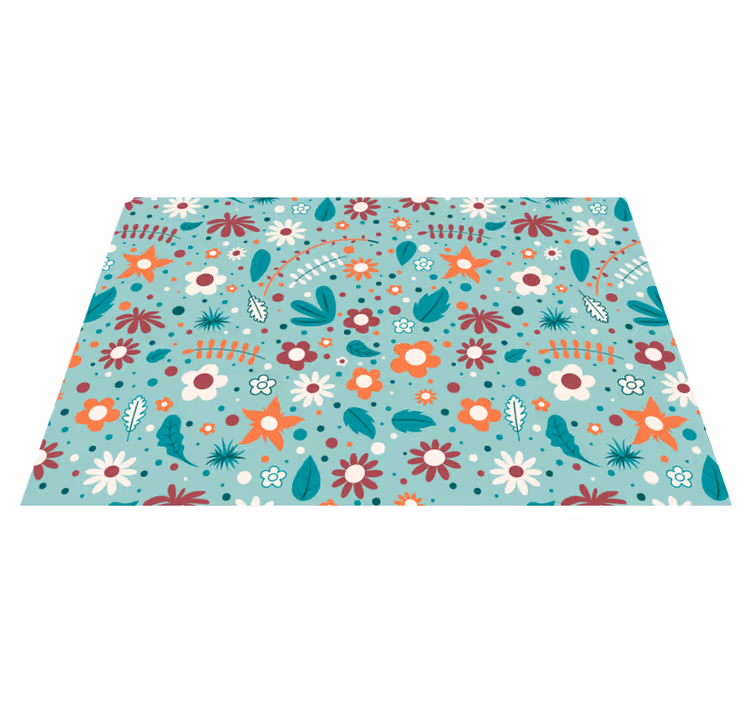 Kids Flowers set modern placemats - TenStickers