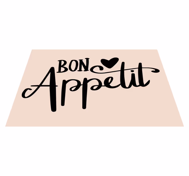 Placemat with quote enjoy your meal - TenStickers