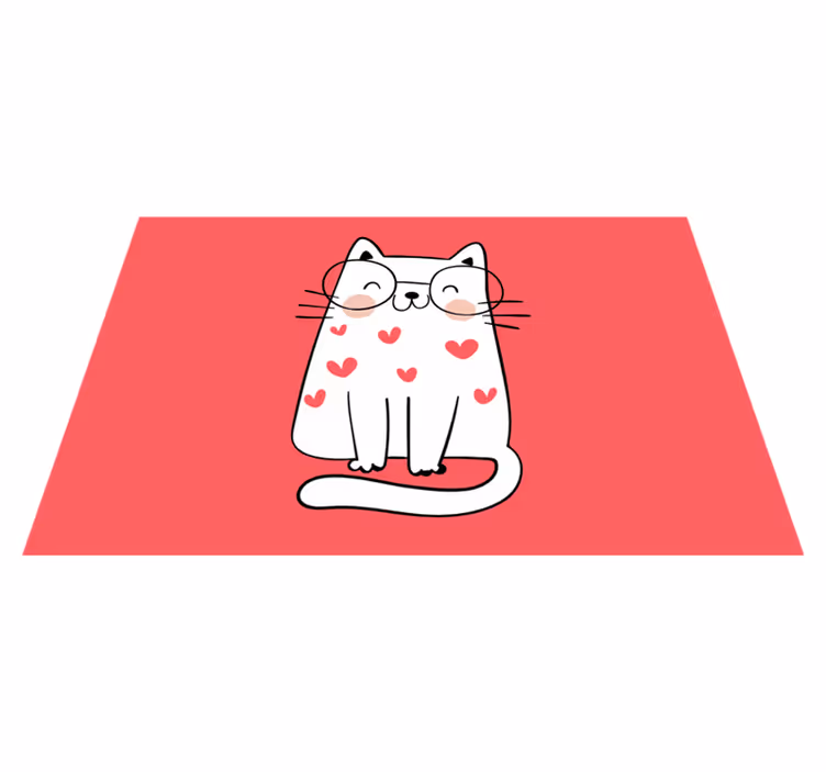 Children placemat with cute cat design - TenStickers