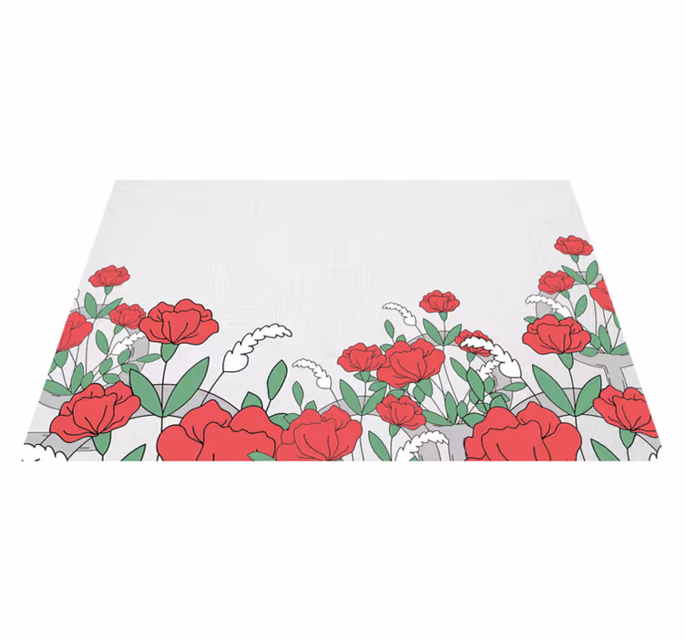 Original placemat floral design with leaves - TenStickers