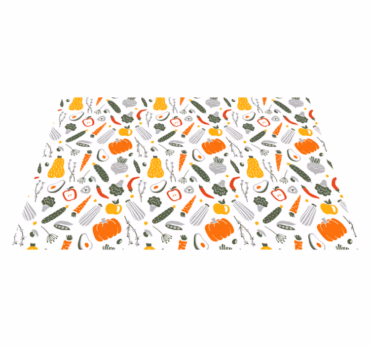 Original placemat colorful vegetable design - TenStickers