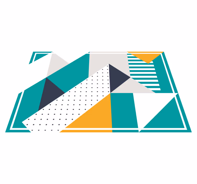 Modern placemat with geometric pattern shapes - TenStickers