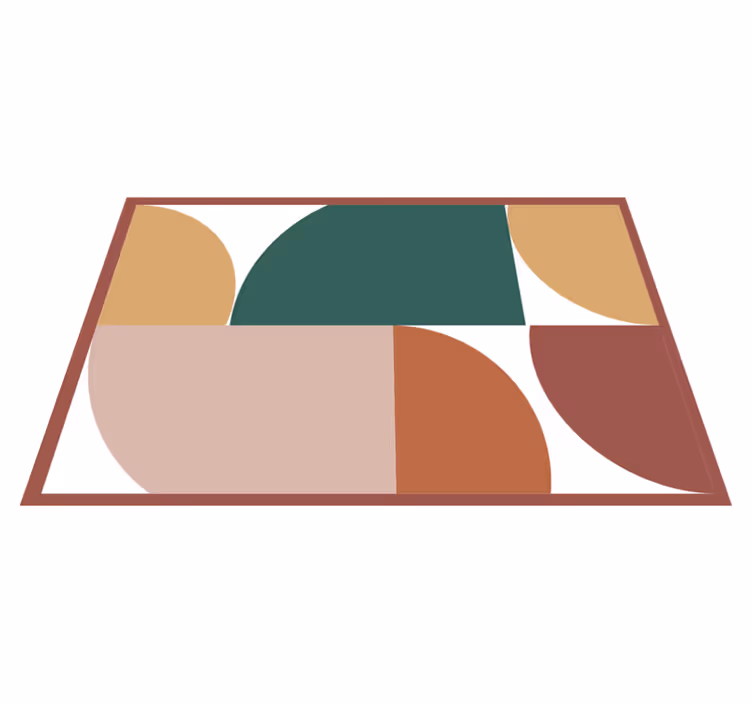 Modern placemat with geometric color blocks - TenStickers