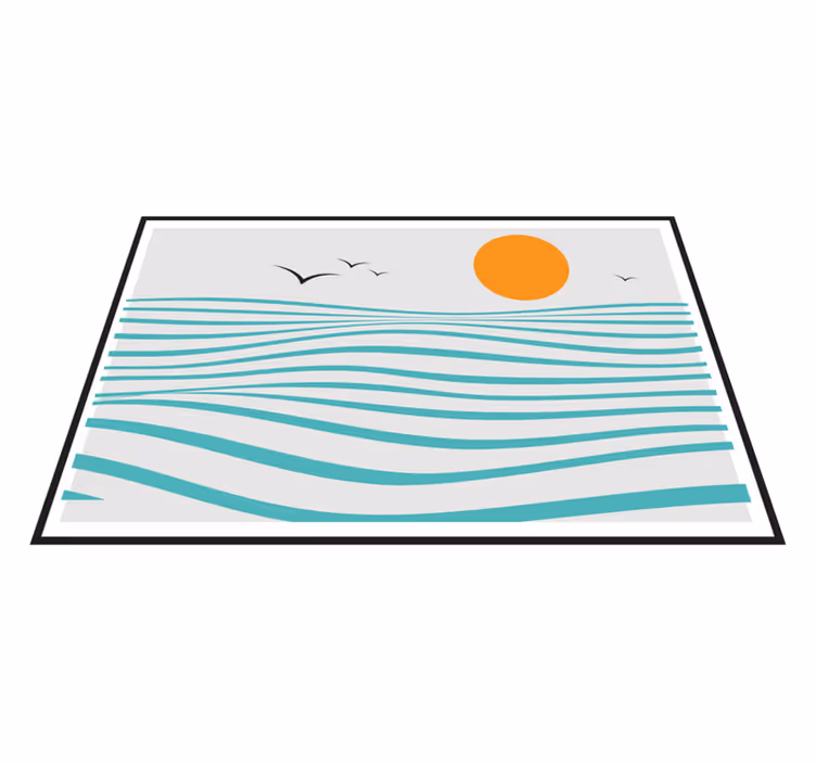Modern placemat with trendy wave pattern - TenStickers