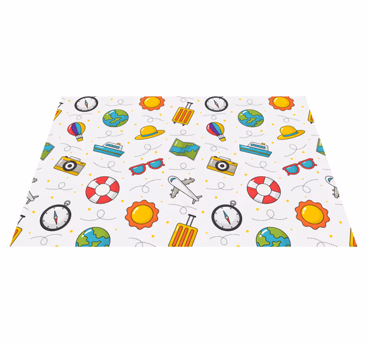 Children placemat for fun travel adventures - TenStickers