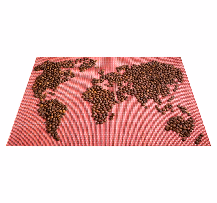 Original placemat world map coffee beans design - TenStickers