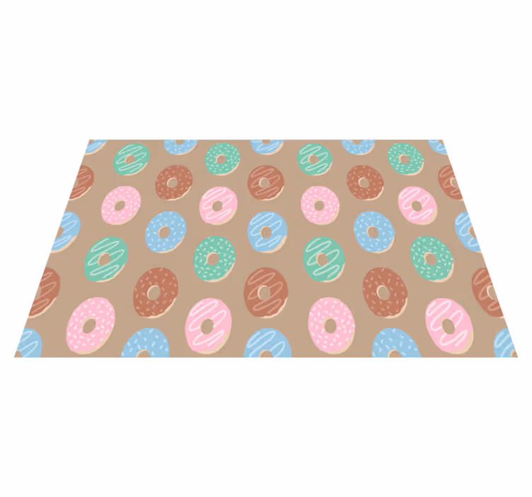 Original placemat vibrant donut design - TenStickers