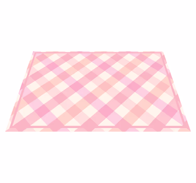 Pink checked pattern original placemats - TenStickers