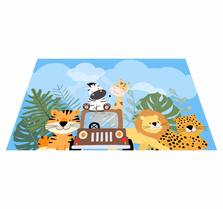Children placemat animal safari adventure - TenStickers