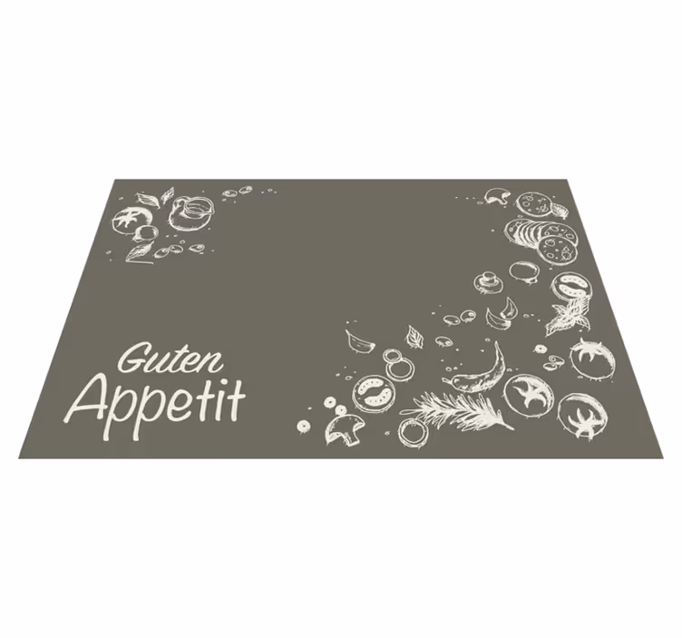 Placemat with quote cooking is love made edible - TenStickers