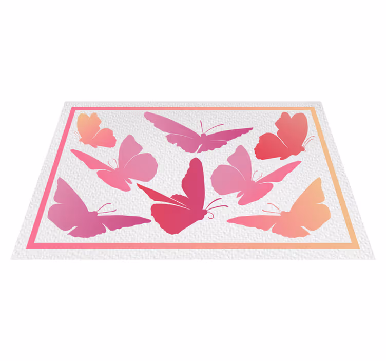 Children placemat vibrant butterfly design - TenStickers