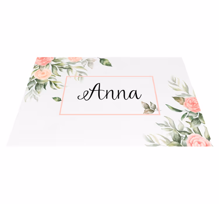 Customizable placemat floral design options - TenStickers