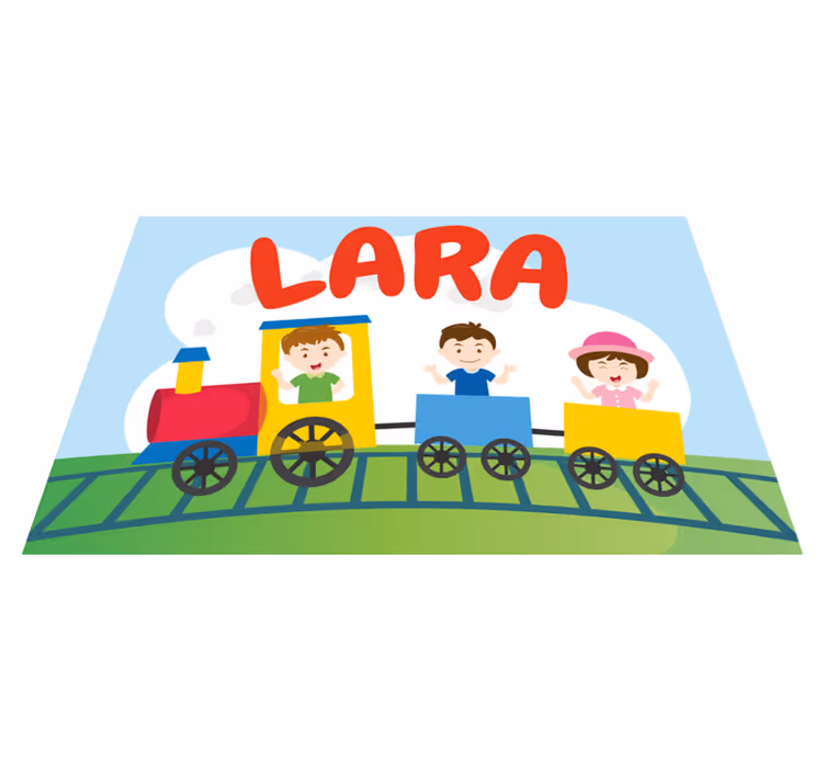 Smiley train name Personalised placemats - TenStickers