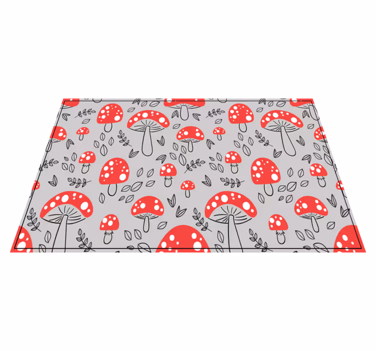 Original placemat red mushroom design - TenStickers