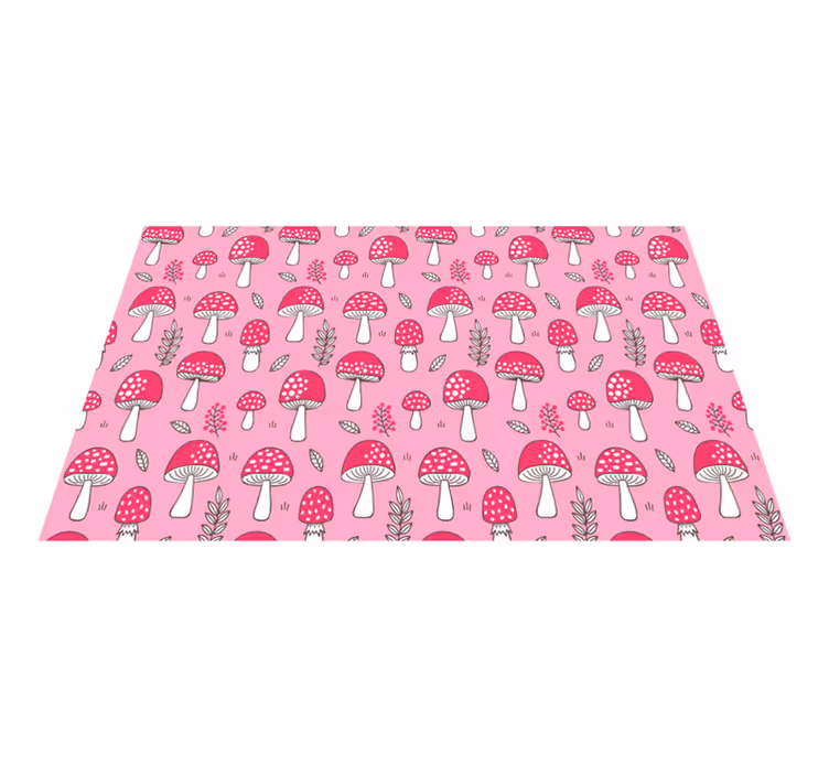 Original placemat vibrant mushroom design - TenStickers