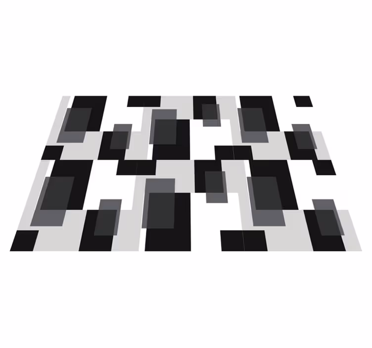 Black and white color blocks original placemats - TenStickers