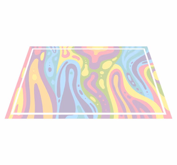 Placemat colorful abstract waves design - TenStickers