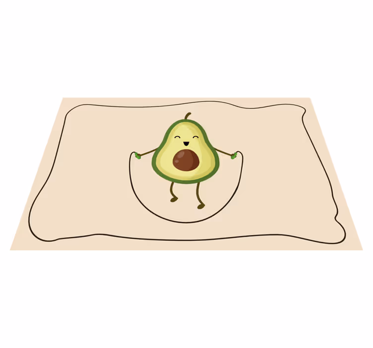 Happy avocado jumper children placemat - TenStickers