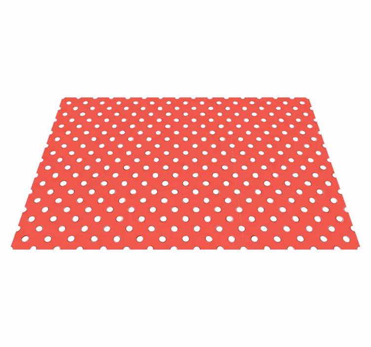 White polka dots over red original placemats - TenStickers