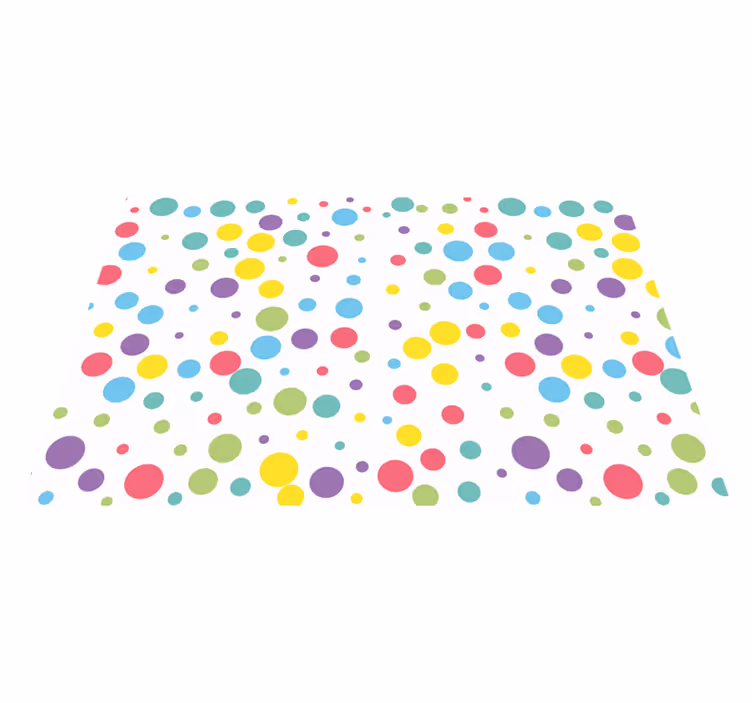 Colourful polka dot pattern original placemats - TenStickers