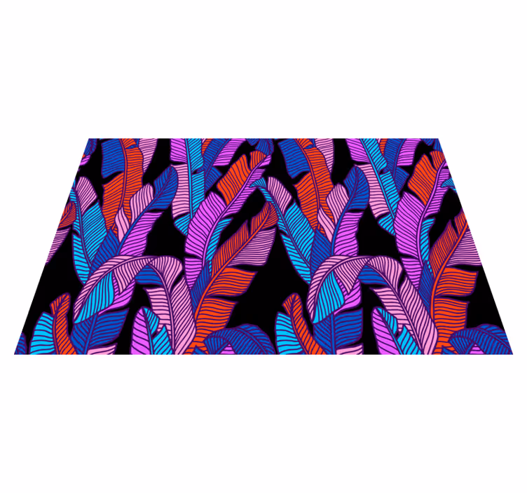 Colorful leaf motifs placemat - TenStickers