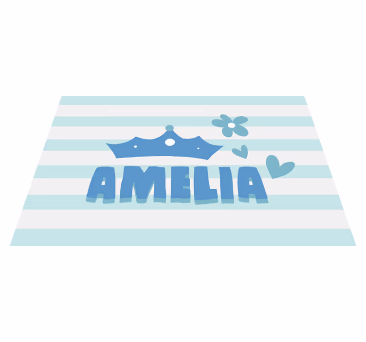 Crown and name children placemat - TenStickers