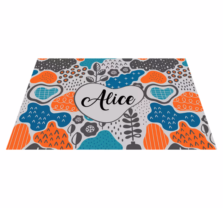 Customizable placemat with playful name design - TenStickers