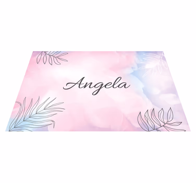 Customizable placemat elegant floral design - TenStickers