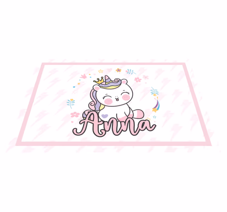 Children placemat with cute unicorn design - TenStickers