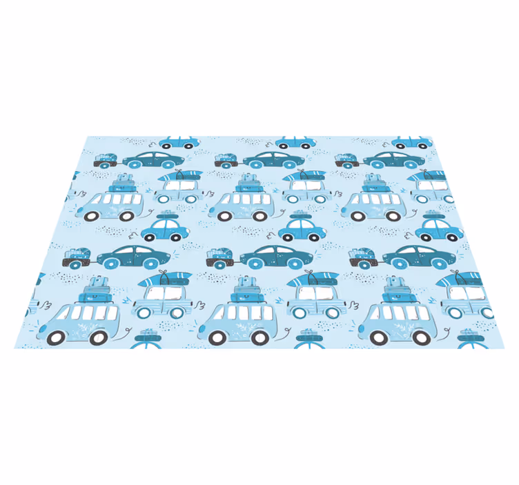 Children placemat cars with luggage - TenStickers