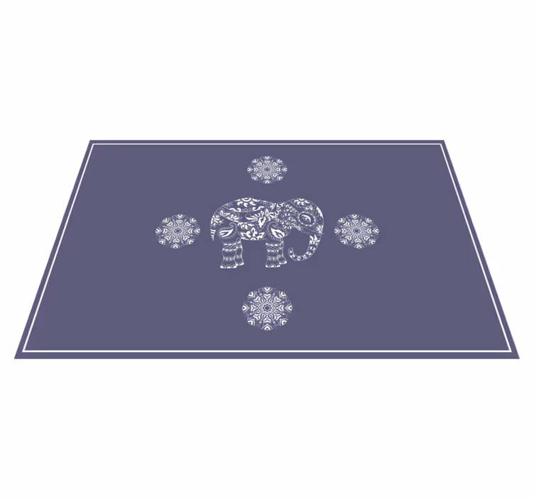 Original placemat with elephant pattern design - TenStickers
