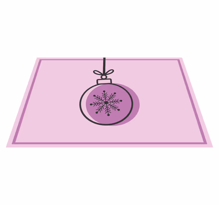Christmas placemat with snowflake ornament design - TenStickers