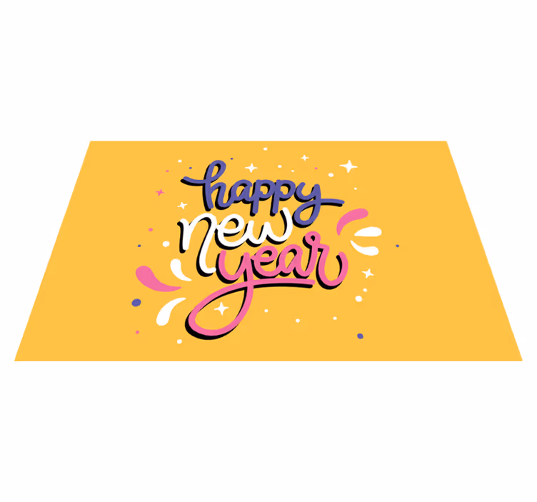 Christmas placemat with happy new year design - TenStickers