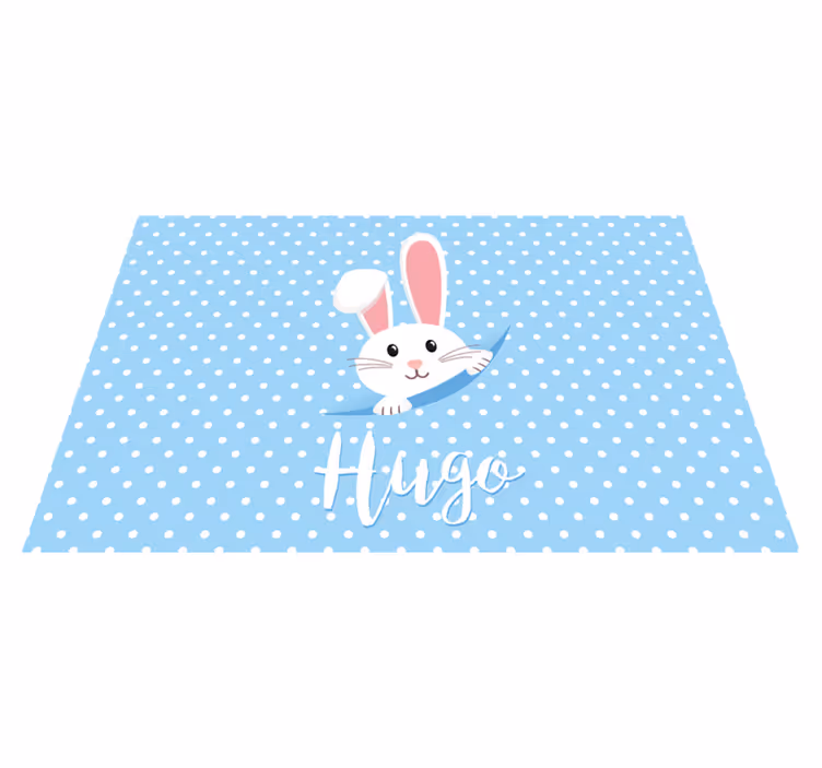 Children placemat with adorable bunny design - TenStickers