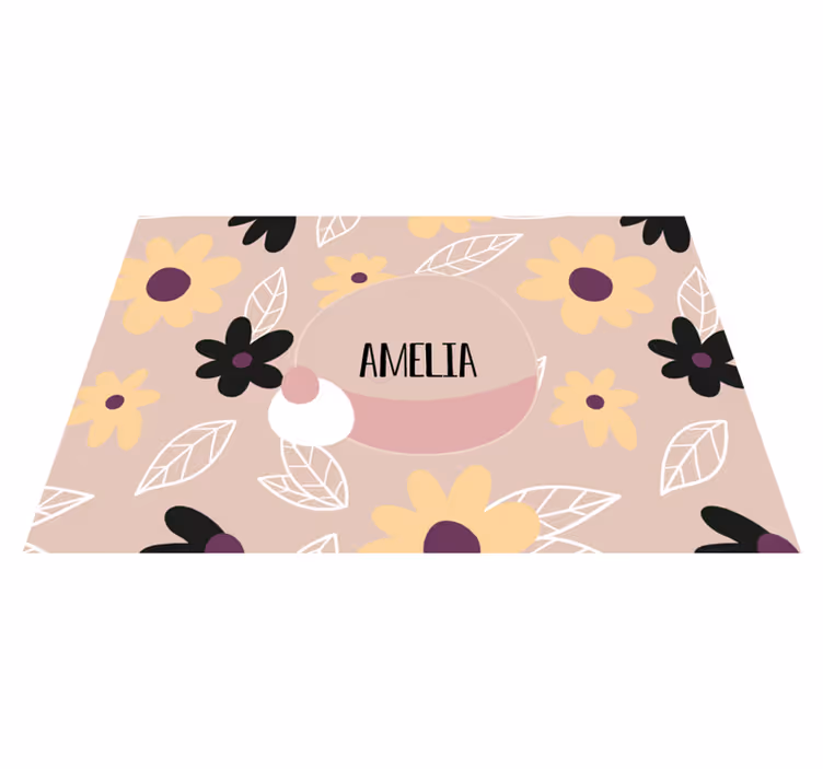 Customized botanical print children placemat - TenStickers