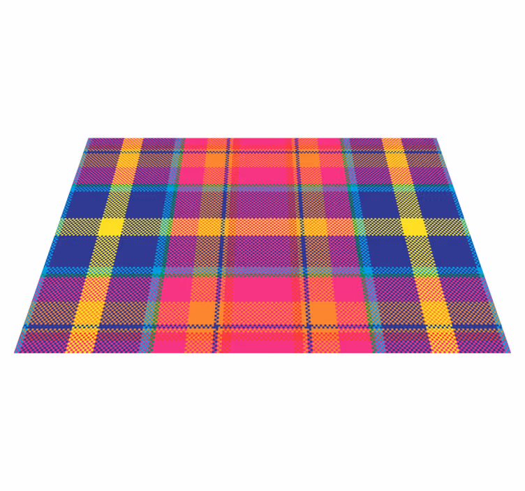 Colorful plaid pattern placemat - TenStickers