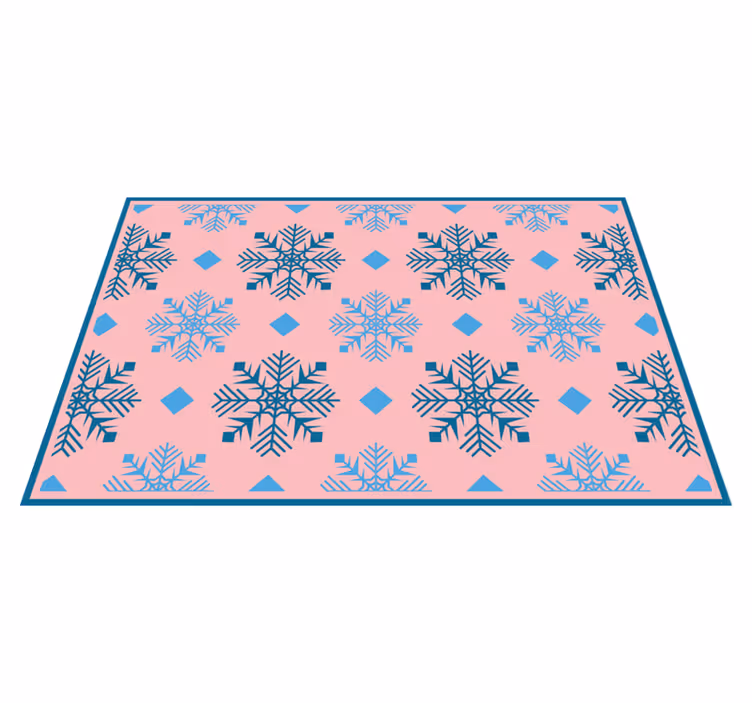 Christmas placemat snowflake design table setting - TenStickers