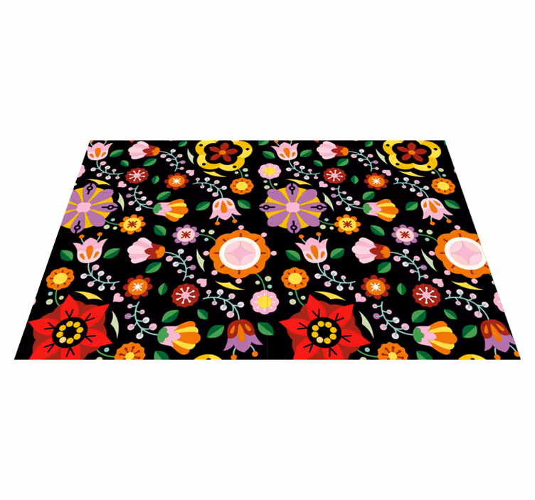 Original placemat lively floral design - TenStickers