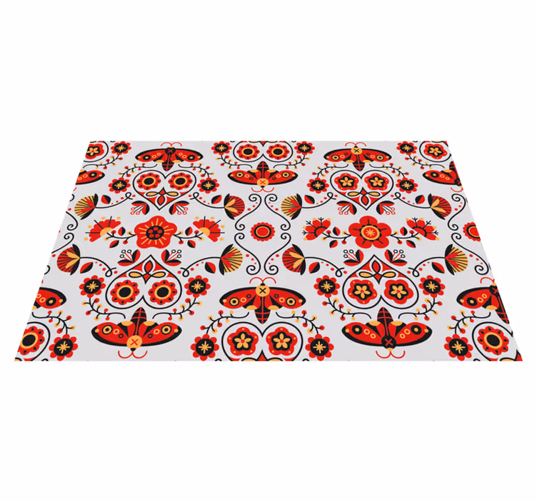 Original placemat lively floral design - TenStickers