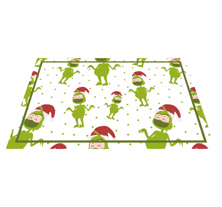 Christmas placemat with jolly grinch characters - TenStickers