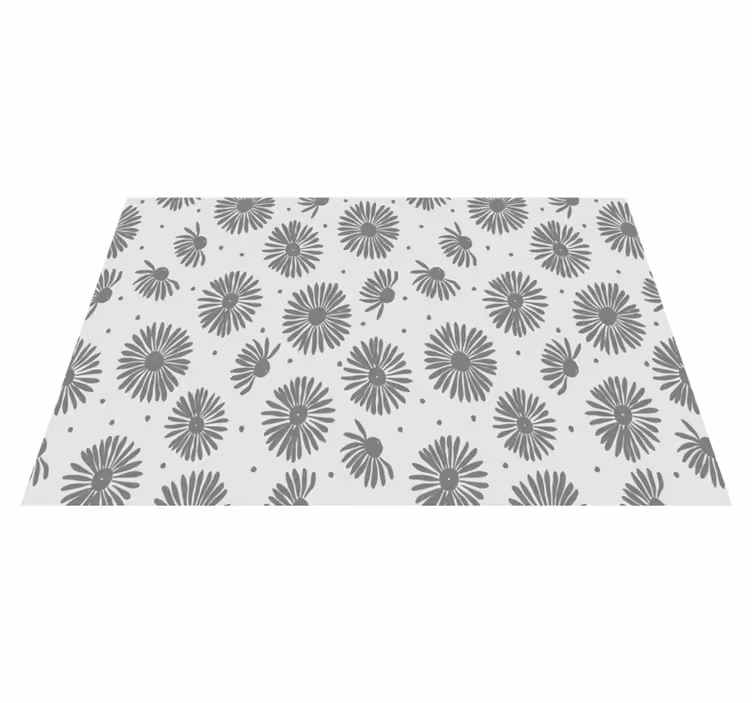 Warm grey tones flowers modern placemats - TenStickers